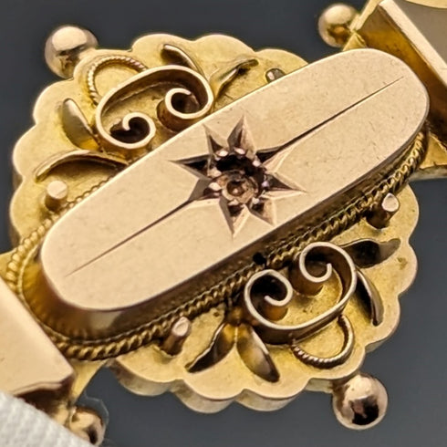 1910年 英国アンティーク 9ctゴールド製 ピンブローチ Thomas Hale